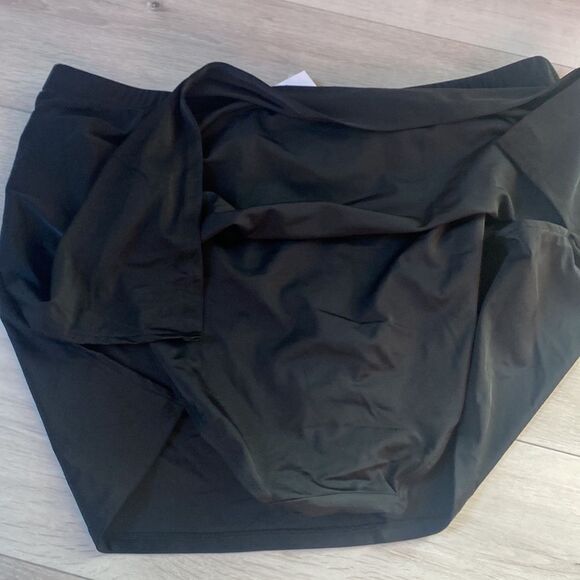 FULLFITALL - Side Slit Swim Skirt Black‎ 22 NWT - Picture 8 of 8